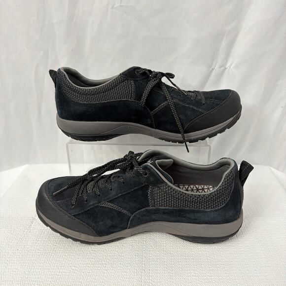 Dansko Paisley Shoes Womens Size 12 Wide Black Suede Leather Vibram 42 W - Picture 9 of 10